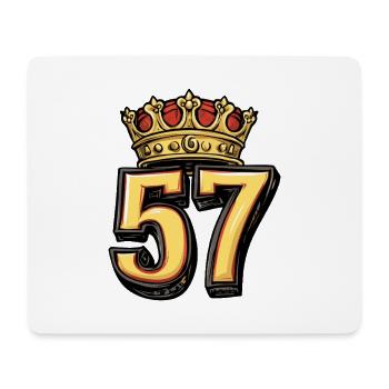 57 Number Crown - Mouse Pad (horizontal) - white - Front