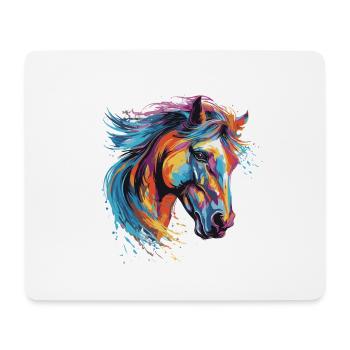 Horse Animal Pop Art Head - Mouse Pad (horizontal) - white - Front