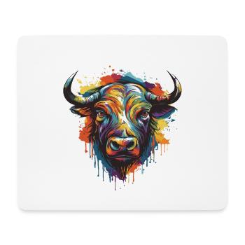 Bull Animal Pop Art Head Taurus - Mouse Pad (horizontal) - white - Front