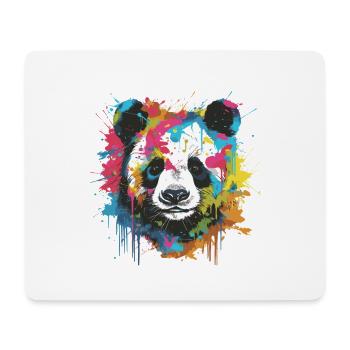 Panda Animal Pop Art Head - Mouse Pad (horizontal) - white - Front
