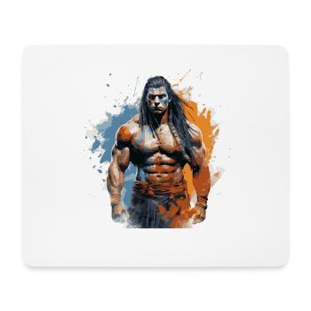 Chef de chasse indien - Tapis de souris (format paysage) - blanc - Devant