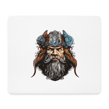Viking Head Valhalla Warrior - Mouse Pad (horizontal) - white - Front