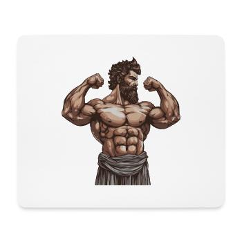 Muskeln Bodybuilder - Mousepad (Querformat) - Weiß - Vorne