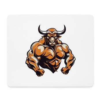 Bulle Stier - Mousepad (Querformat) - Weiß - Vorne