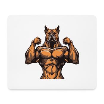 Muscles du chien - Tapis de souris (format paysage) - blanc - Devant