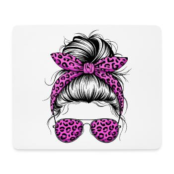 Cool Mom Life Messy Bun Mom Mother's Day - Mouse Pad (horizontal) - white - Front