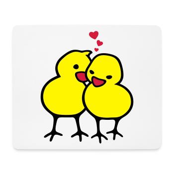 chicks in love (c) - Tapis de souris (format paysage) - blanc - Devant