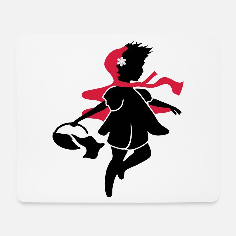 Rotkäppchen auf dem Weg zur Großmutter - Mousepad (Querformat) - Weiß