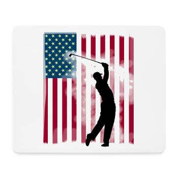 golf golfer bushland USA Team America flag spor - Mouse Pad (horizontal) - white - Front