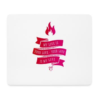 My Love est votre groupe d’amour amour rose Vintage Fire - Tapis de souris (format paysage) - blanc - Devant