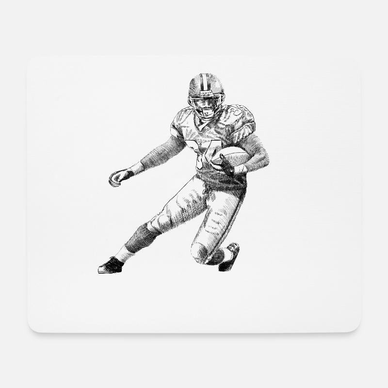 American football - Mousepad (Querformat) - Weiß