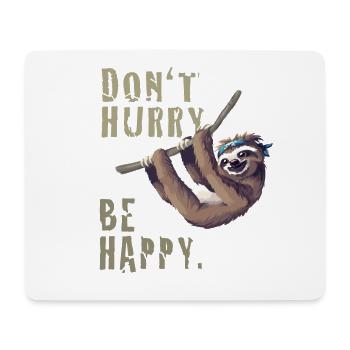 Sloth chill sleep Slow happy humor fun nerd - Mouse Pad (horizontal) - white - Front