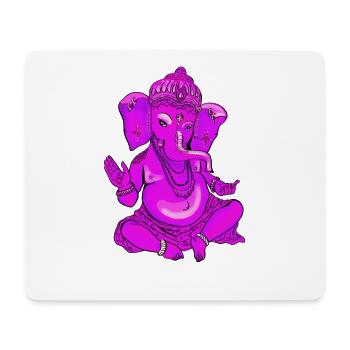 Ganesha pink yoga hindu india elephant god Namaste - Mouse Pad (horizontal) - white - Front