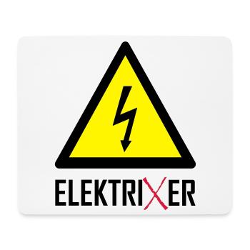 ElektriXer Elektriker Blitz Pfeil - Mousepad (Querformat) - Weiß - Vorne
