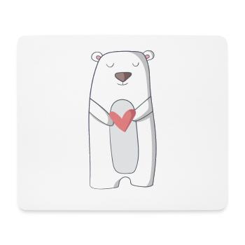 Ours polaire - Tapis de souris (format paysage) - blanc - Devant