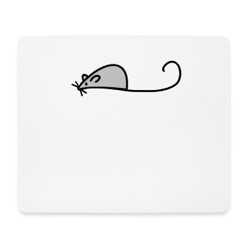 Souris - Tapis de souris (format paysage) - blanc - Devant