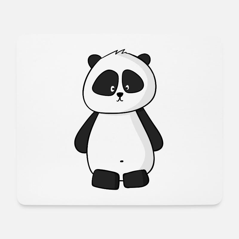 Panda - Mousepad (Querformat) - Weiß