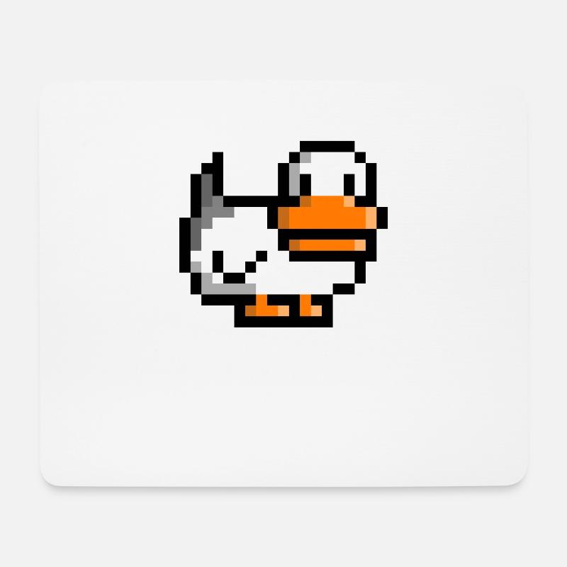 Retro duck - Mouse Pad (horizontal) - white