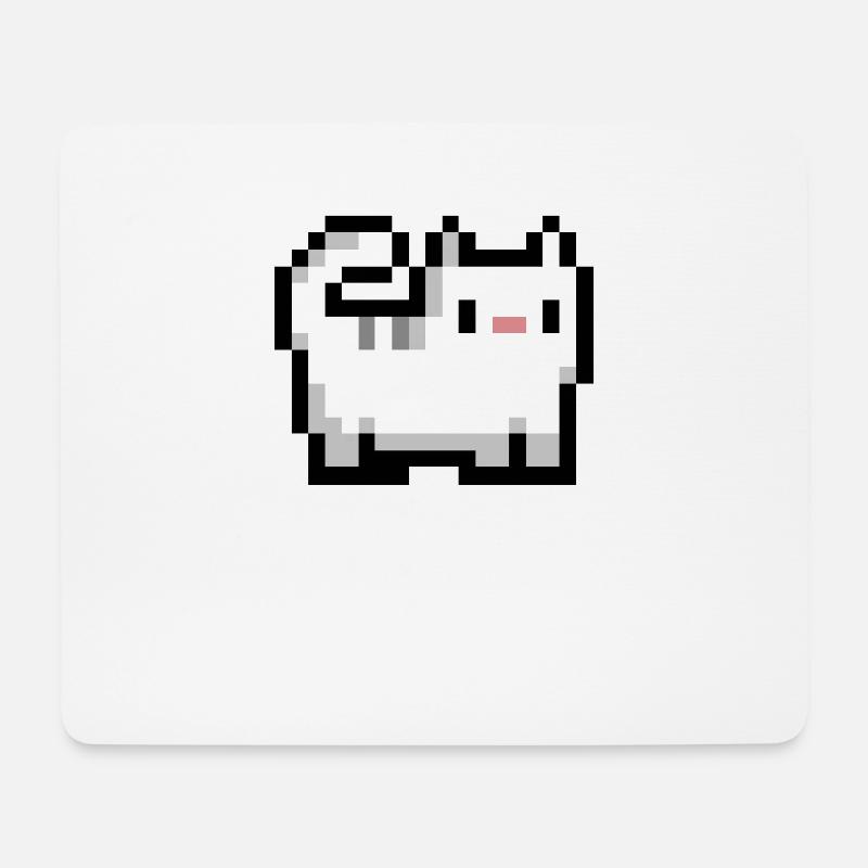 Retro cat - Mouse Pad (horizontal) - white