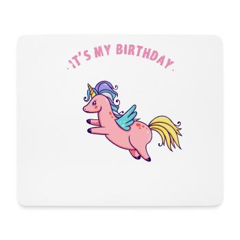 unicorn birthday unicorn birthday mystical fee - Mouse Pad (horizontal) - white - Front
