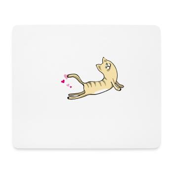 yoga exhale cat cat poop namaste humor funny LOL - Mouse Pad (horizontal) - white - Front
