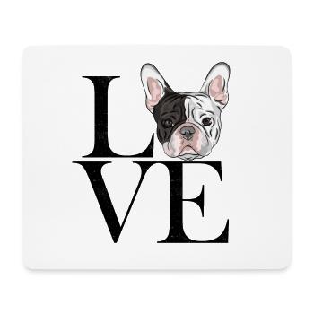 franz Bulldogge black - Mousepad (Querformat) - Weiß - Vorne