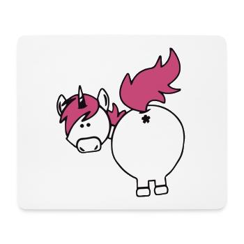 unicorn butt - Mouse Pad (horizontal) - white - Front