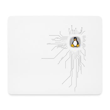 platine Pinguin Core Herz Computer pc Nerd program - Mousepad (Querformat) - Weiß - Vorne