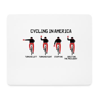 cycling in america - Mousepad (Querformat) - Weiß - Vorne
