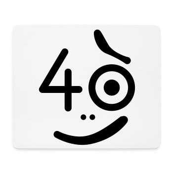 40 years - so what? - Mouse Pad (horizontal) - white - Front