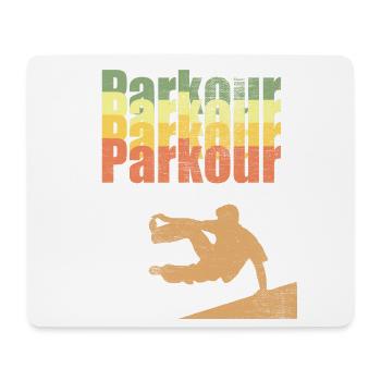 Parkour - Mousepad (Querformat) - Weiß - Vorne