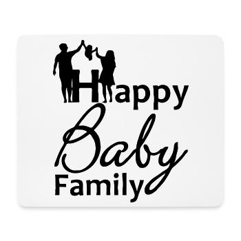 Happy Baby Family Familie Kind Geburt Geschenk - Mousepad (Querformat) - Weiß - Vorne