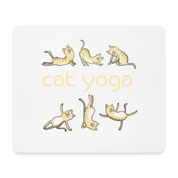Yoga chats KitKat Kitty Yogi Fun Méditation Gym L - Tapis de souris (format paysage) - blanc - Devant