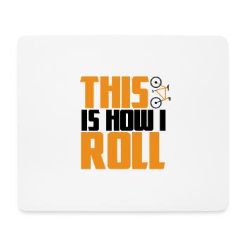 Mountainbike, Biking, Bike, Fahrrad, Fahrradsport - Mousepad (Querformat) - Weiß - Vorne