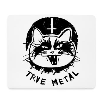 Trve Metal Cat - Mouse Pad (horizontal) - white - Front