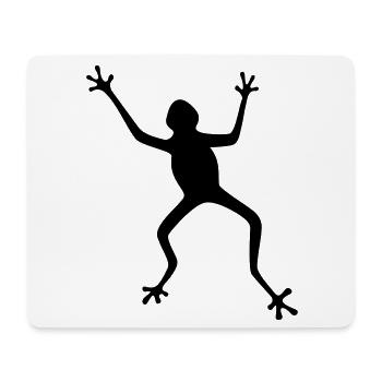 Frosch Silhouette: Tropisch, Regenwald - Mousepad (Querformat) - Weiß - Vorne