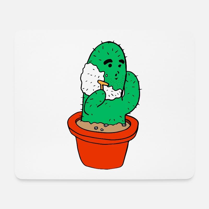 Motif des enfants: cactus se rase - Tapis de souris (format paysage) - blanc