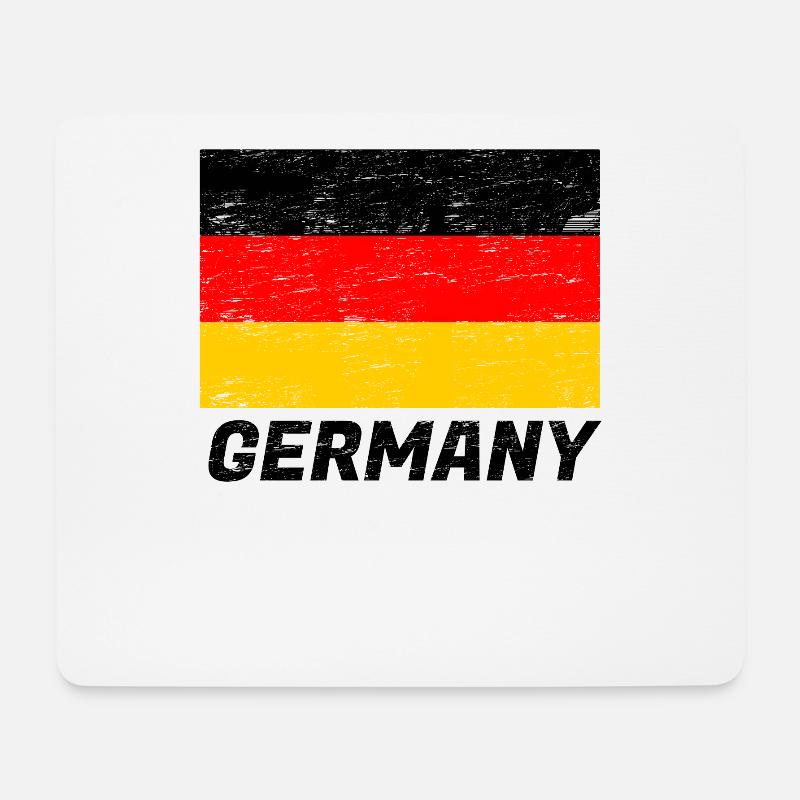 Deutschlandflagge - Mousepad (Querformat) - Weiß