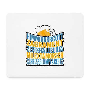 Wiesn Tracht Volksfest saufen Maß Bier - Mousepad (Querformat) - Weiß - Vorne