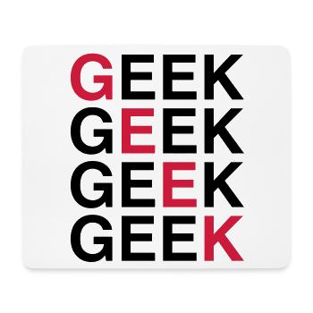 Geek ! - Tapis de souris (format paysage) - blanc - Devant