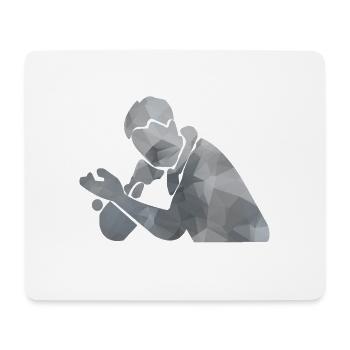 Ping-jouet de ping-congiste silhouette cadeau - Tapis de souris (format paysage) - blanc - Devant