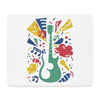 Symphonie de guitare colorée - Tapis de souris (format paysage) - blanc - Devant