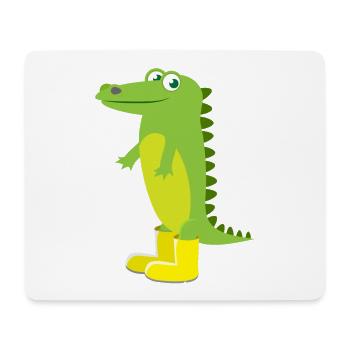 Child motif animal shirt green crocodile gift idea - Mouse Pad (horizontal) - white - Front