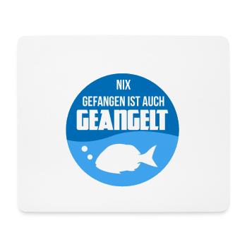 Angeln Fischen Fangen Angler Fischer Anglershirt - Mousepad (Querformat) - Weiß - Vorne