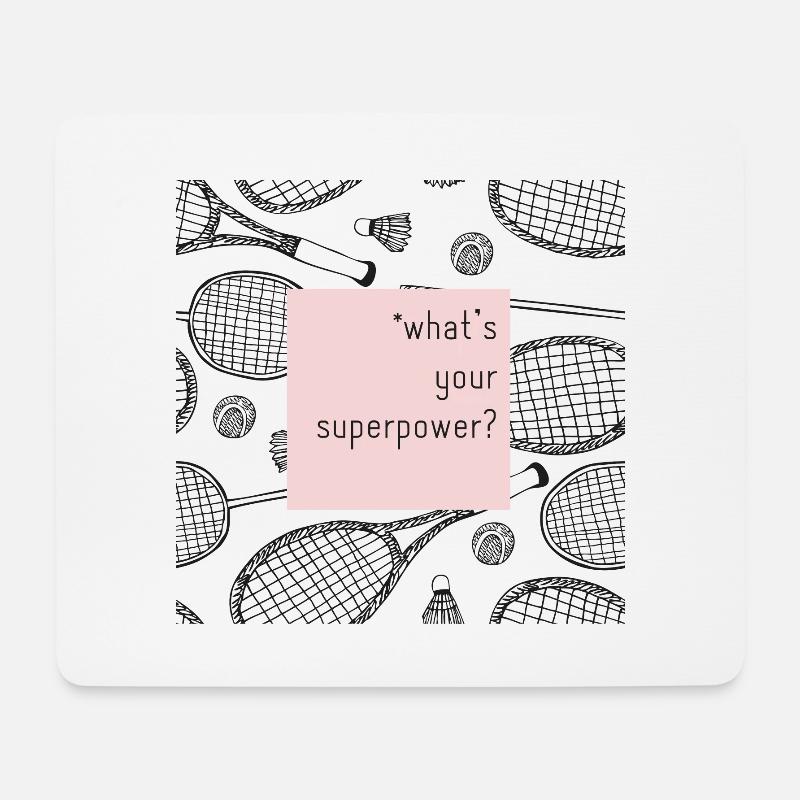 superpuissance - Tapis de souris (format paysage) - blanc