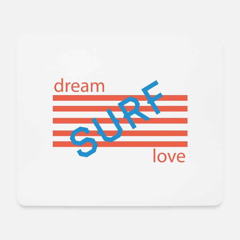 Dream Love Retro Stripes - Mouse Pad (horizontal) - white