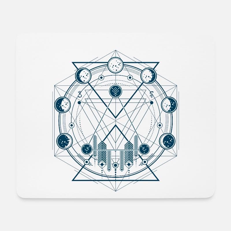 géométrie - Tapis de souris (format paysage) - blanc