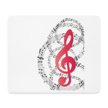 Clé de musique - Tapis de souris (format paysage) - blanc - Devant