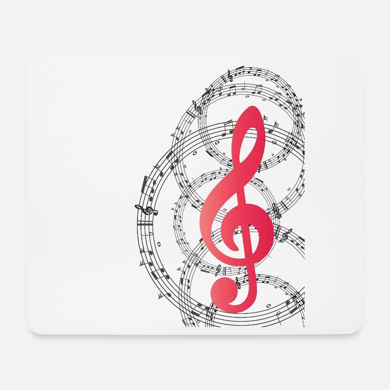 Music clef - Mouse Pad (horizontal) - white