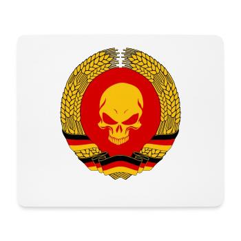 GDR Skull East Germany Gift Flag - Mouse Pad (horizontal) - white - Front